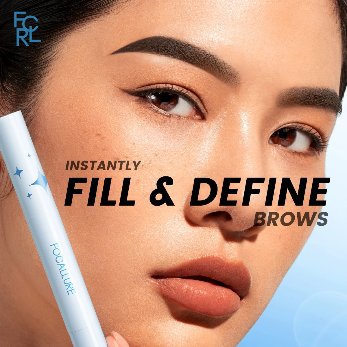 FOCALLURE Waterproof Eyebrow Cream Eyeliner Pencil 2 In 1 Long-lasting Soft Smooth Eyebrow Enhancer Gel Makeup Cosmetics