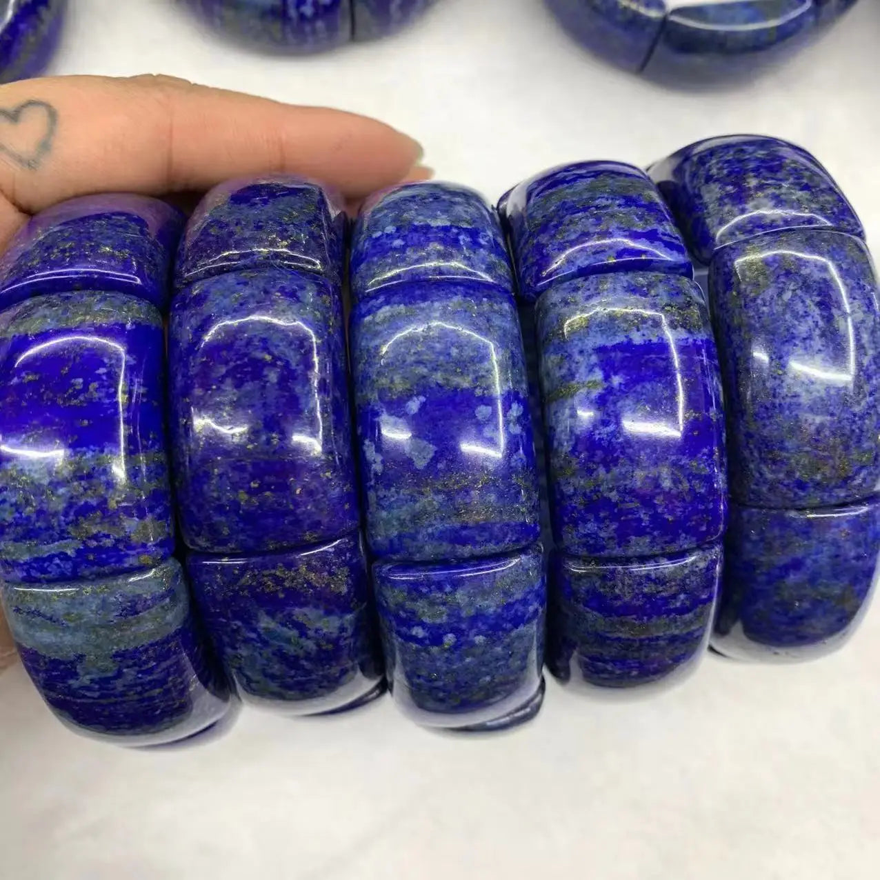 Lapis Lazuli Stone Beads Bracelet Natural Gemstone Jewelry Bangle for Men for Women for Gift Wholesale !