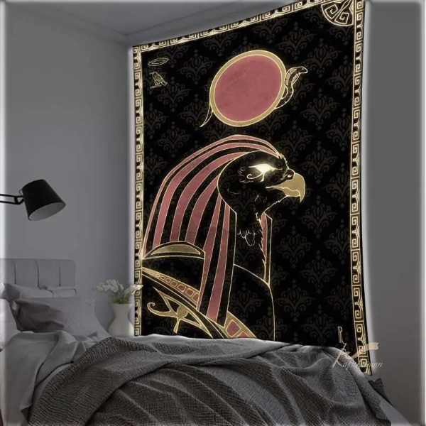 Egyptian God Themed Tapestry Cat Wall Hanging