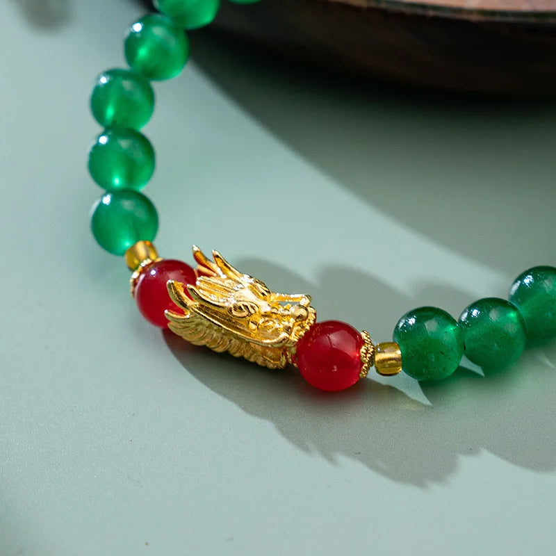 Handmade Dragon Lucky Beaded Bracelet Personality.