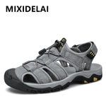 New Men's Sandals Summer Genuine Leather Sandals Men Outdoor Casual Lightweight Beach Sandals Fashion Men's Sneakers Large Size