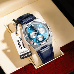 POEDAGAR Luxury Watch For Men Leather Sports.