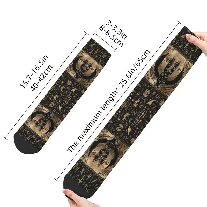 Egyptian Cat Men's Crew Socks Unisex Fashion.