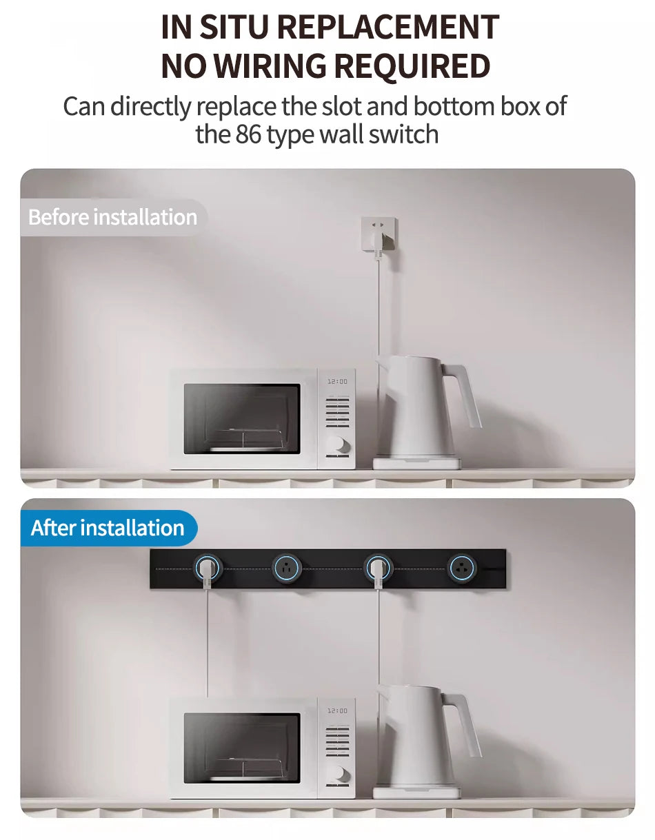 &nbsp;Wall Power Rail Socket