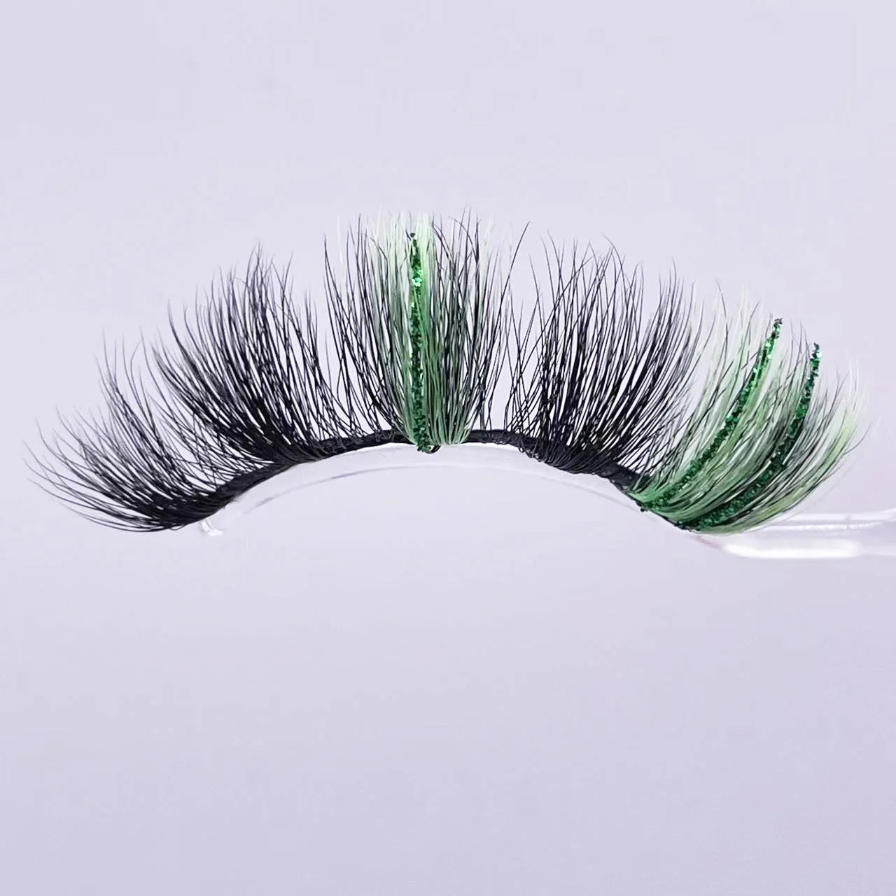 New glitter ombre Colored Lashes 20MM Mink Lashes Wholesale Dramatic Colorful Natural Eyelashes Extension Make up Fake Eyelashes