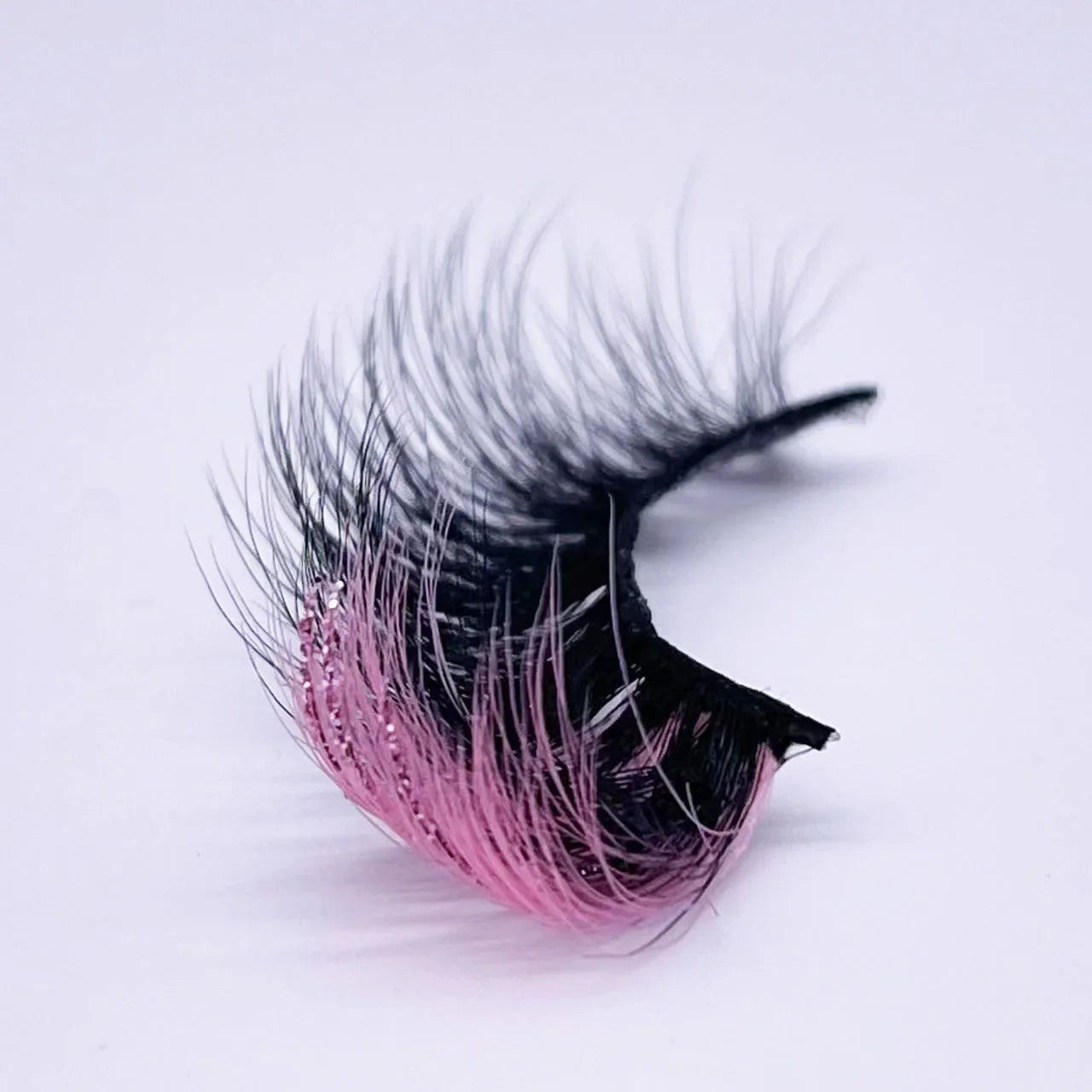 New glitter ombre Colored Lashes 20MM Mink Lashes Wholesale Dramatic Colorful Natural Eyelashes Extension Make up Fake Eyelashes