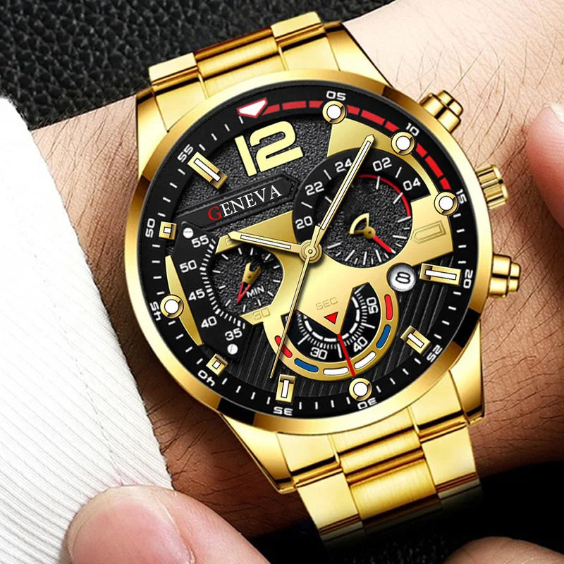 Luxury Men Watch Fashion Stainless Steel Watch.