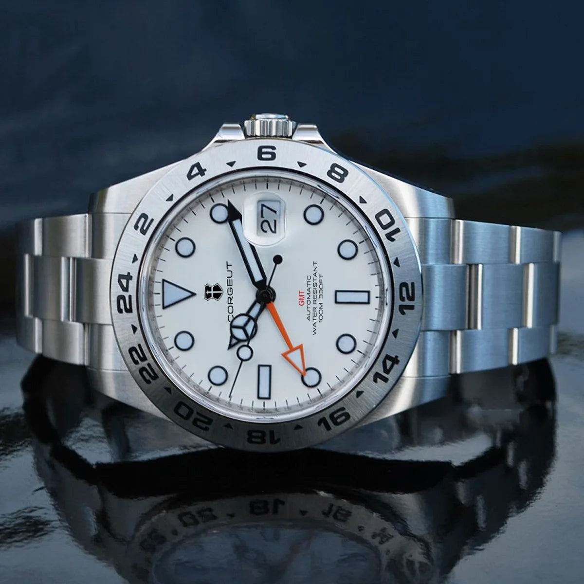 Corgeut NH34 GMT 39mm  Watches Automatic Mechanical Adventurer.