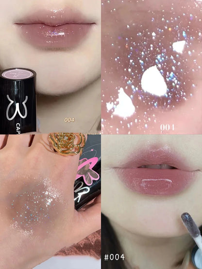 fine glitter glass lip gloss