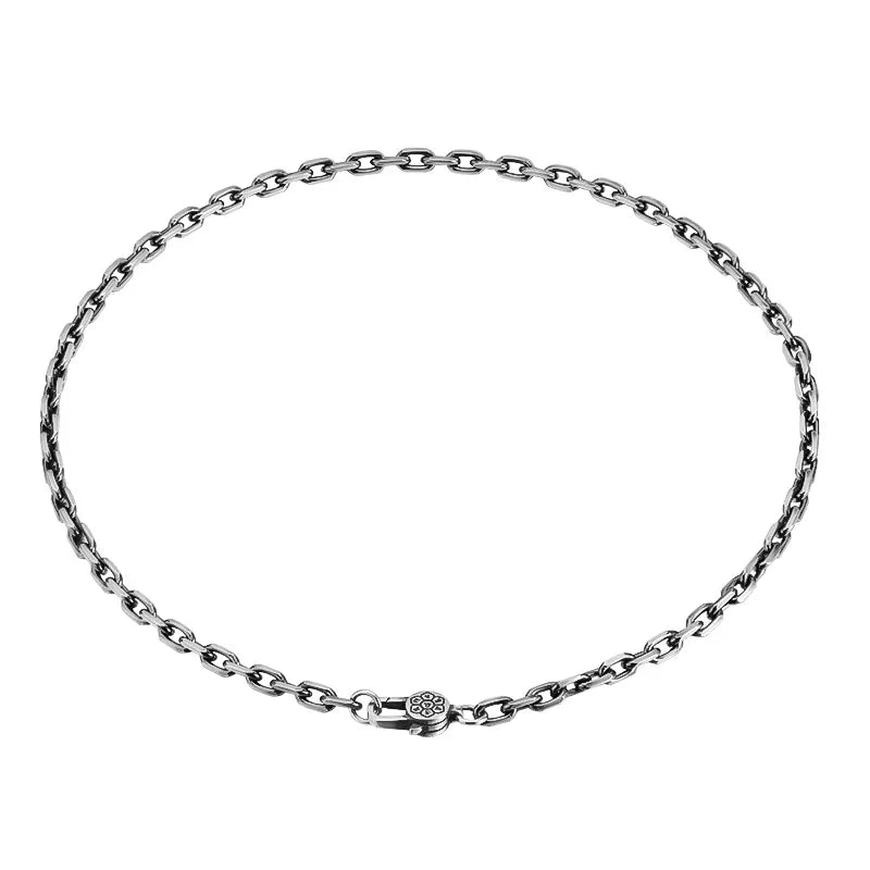 Silver Jewelry Retro Necklace for Men and Women