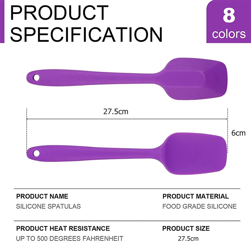 LMETJMA 28cm Silicone Spatulas - Heat Resistant.