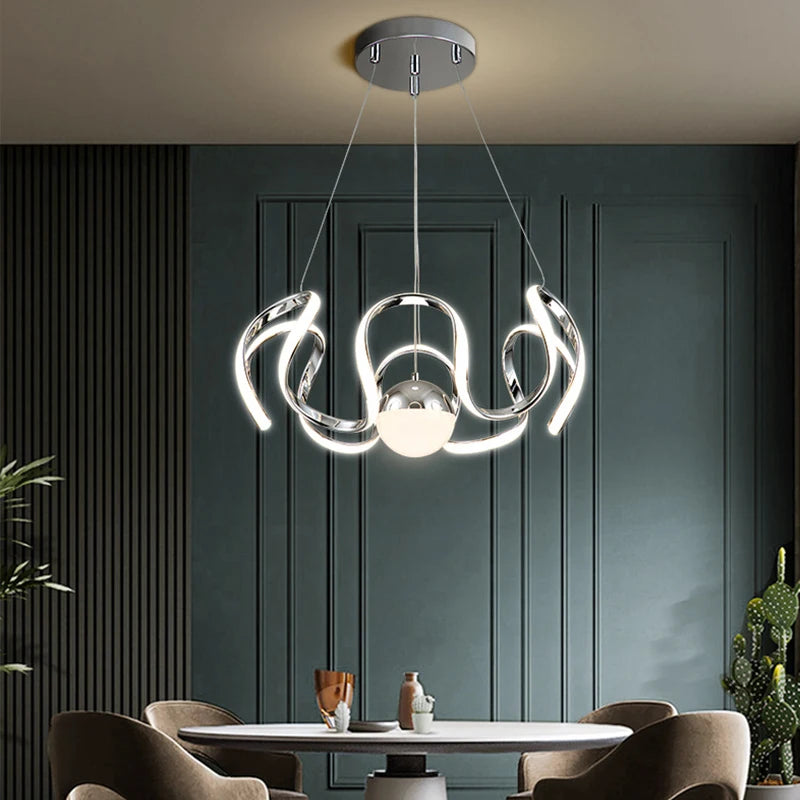 Luxury Dining Room Chandelier Simple Creative LED Ceiling.