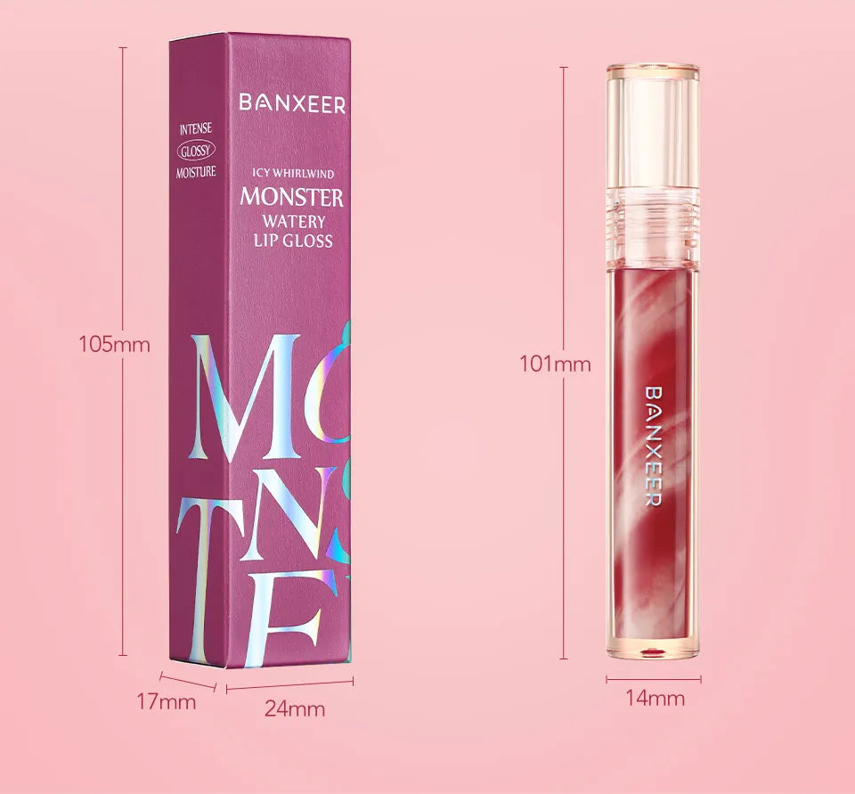 BANXEER Lip Gloss Lip Glaze Moisturizing Lightweight Non-sticky.