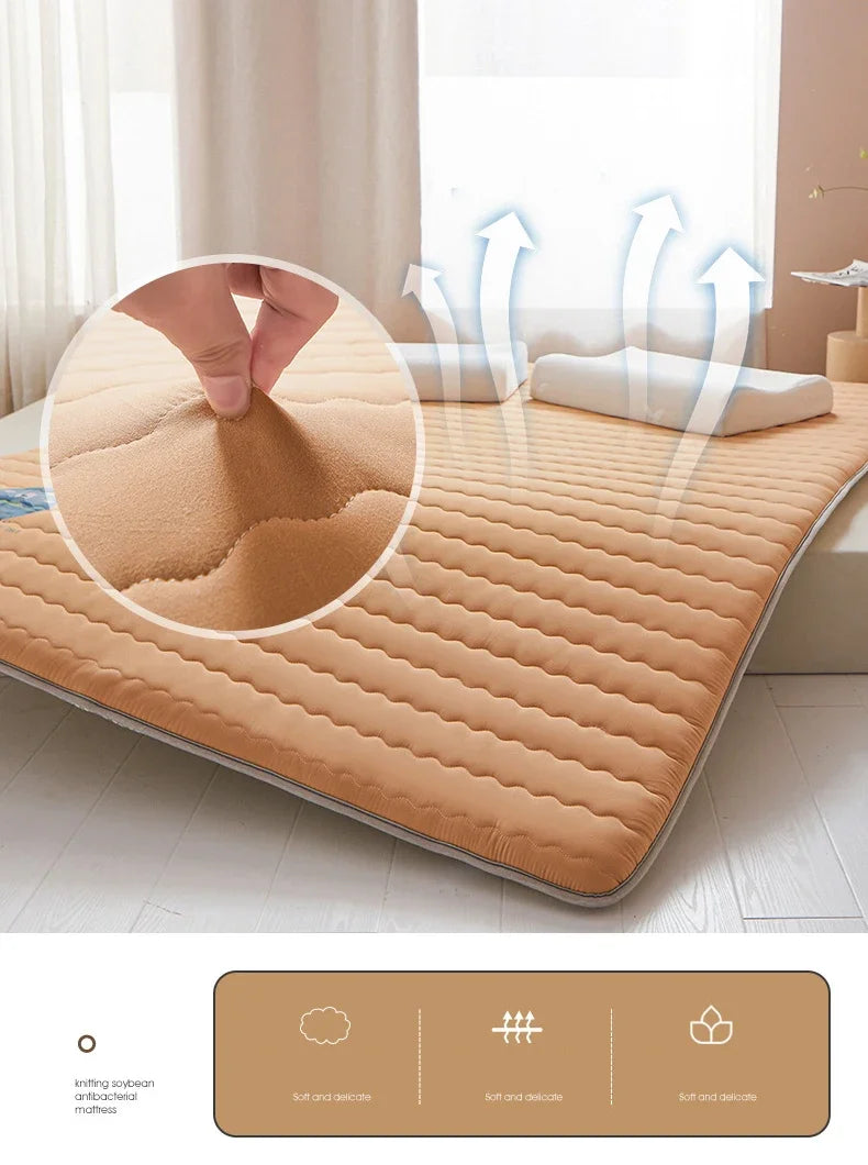 Knitted Skin-friendly Cotton Mattress Household Antibacterial and Mite-free Mattress Student Dormitory Thickened Sleeping Mat