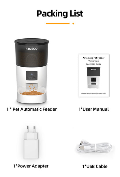 Automatic Cat Feeder With Camera Video Cat Food.