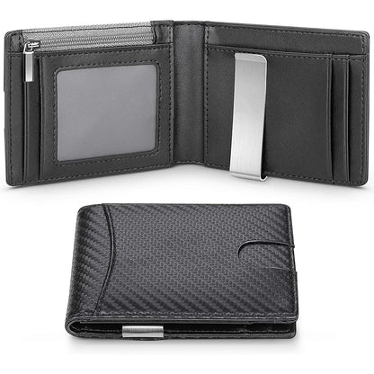 Rfid Business Card Holder Smart Wallets for Men Carbon Fiber Slim Thin Minimalist Wallet Custom Personalized Gift EDC