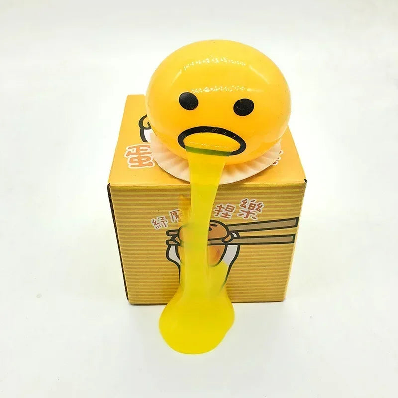 50PC Squishy Puking Egg Yolk Stress Ball With Yellow Goop Relieve Stress Toy Funny Squeeze Tricky Antistress Disgusting Egg Toys