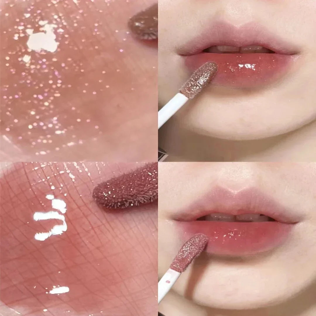 fine glitter glass lip gloss