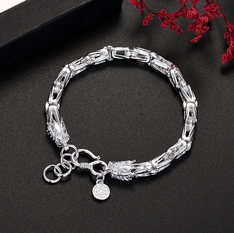 Fine luxury Silver original dragon head Chain