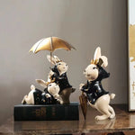 Light Luxury Cute Rabbit Sculpture.