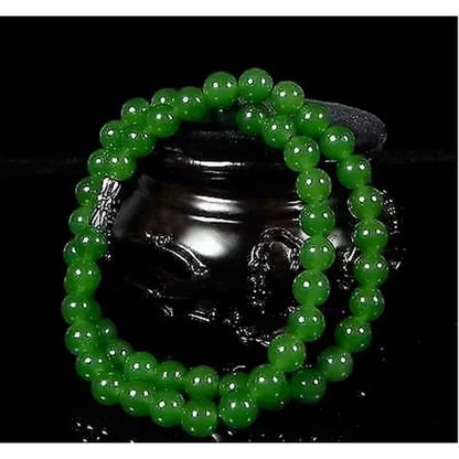 Genuine Natural Green Beads Necklace Chinese Jadeite Jewelry Fashion Charm Accessories Lucky Amulet Gifts for Women Her Men