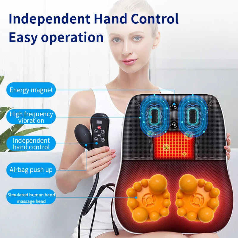 Electric Shiatsu Head Neck Cervical Ttraction Body Massager Car.