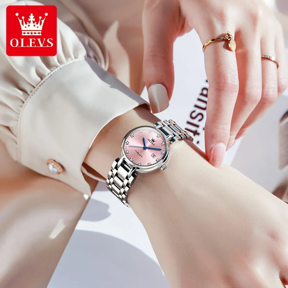 Luxury Silver Stainless Steel Women Watches