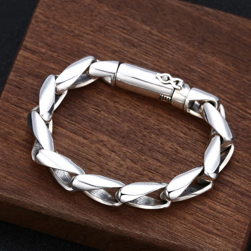 Silver Bracelets for Men New Fashion Ancient.