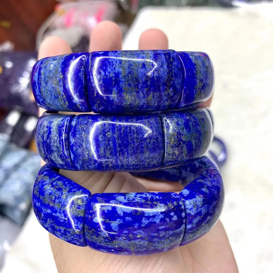 Lapis Lazuli Stone Beads Bracelet Natural Gemstone Jewelry Bangle For Men For Women For Gift Wholesale !