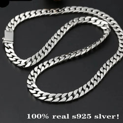 Silver Jewelry Man Necklace Popular Simple Trend.