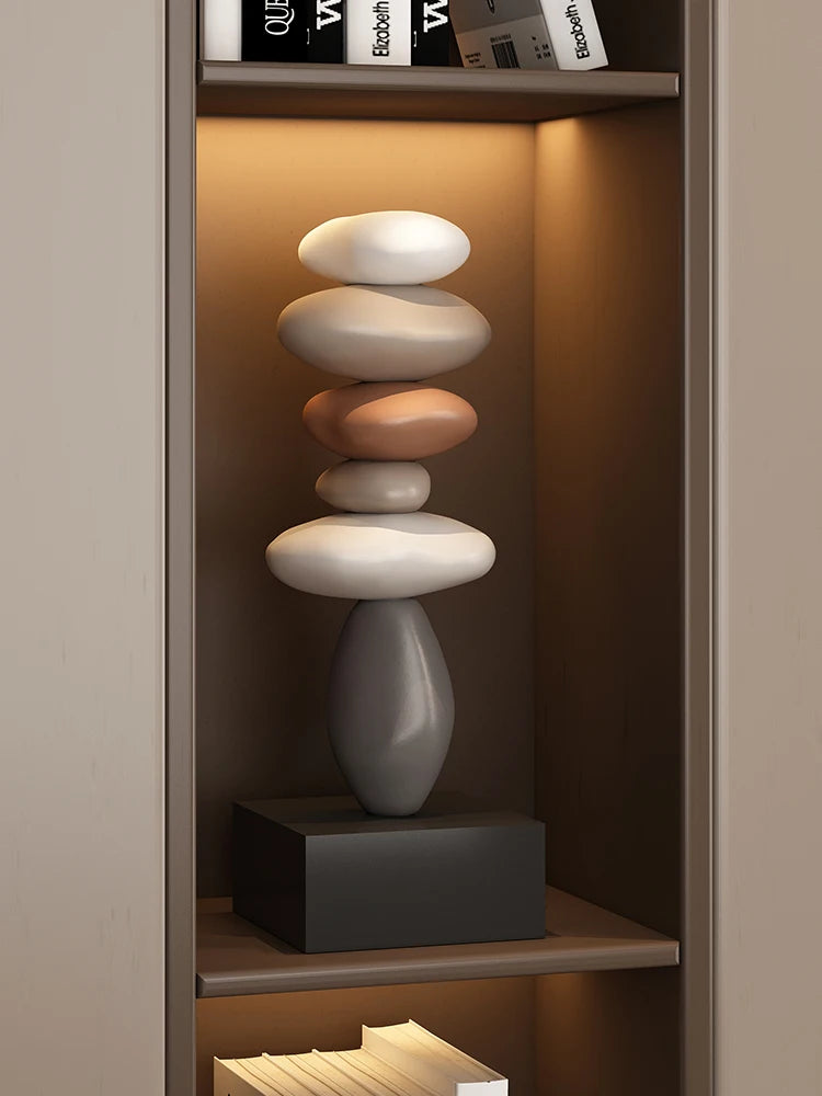 Modern Art Feng Stone Resin Sculpture.