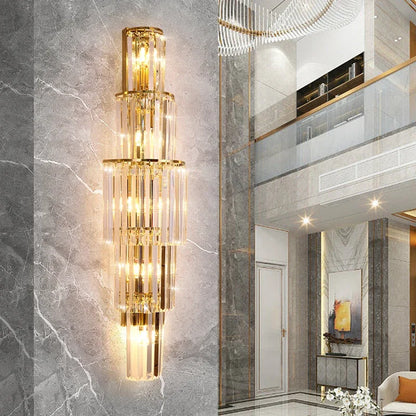 Crystal Wall Lamp For Hotel Lobby, Club, Hall, Luxury Villa, Living Room, Bedroom.