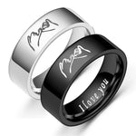 Celebrate love with the Titanium Steel Finger Ring for Couples