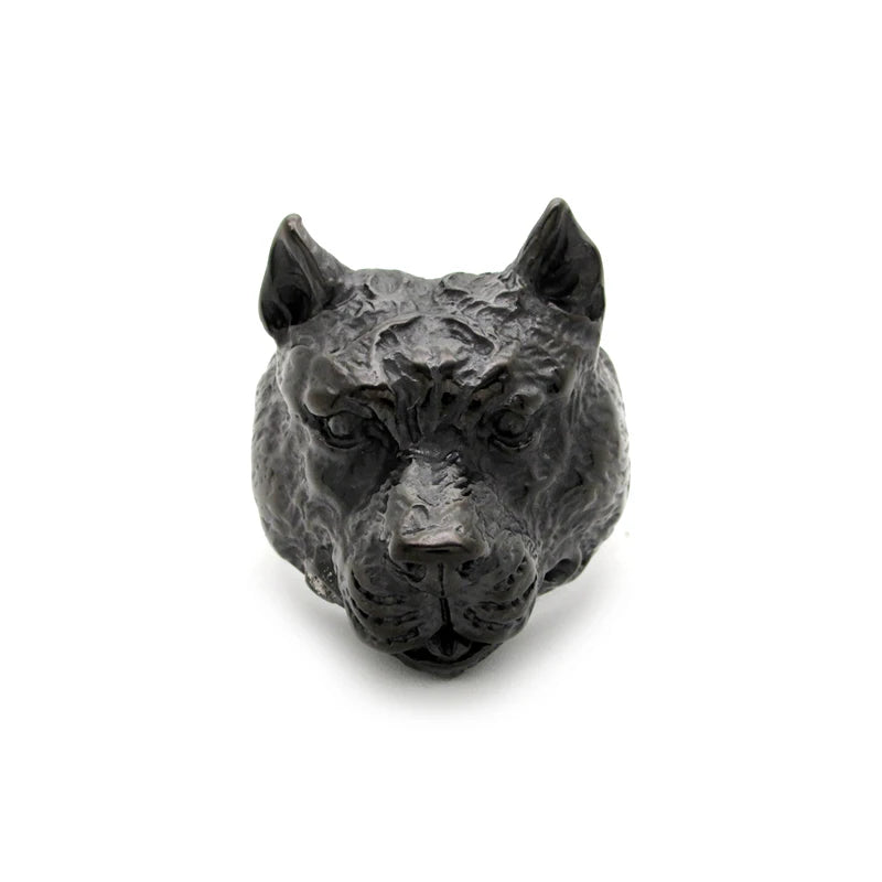 Punk Stainless Steel Pit Bull Dog Ring.