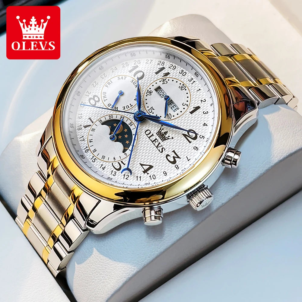 OLEVS Men's Watches Business Multifunctional Automatic Mechanical Watch.