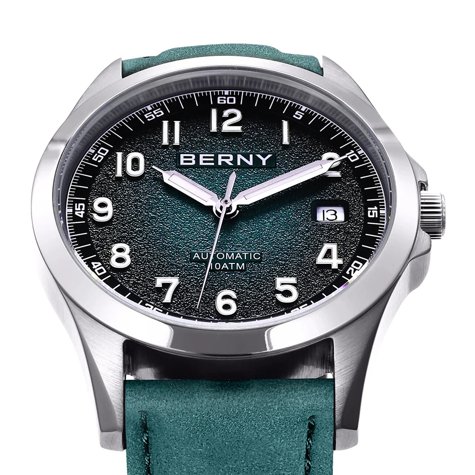 BERNY Automatic Watch Men Seagull Mechanical.