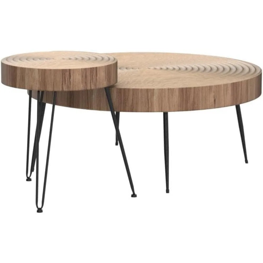 Modern Circle Coffee Table Set: Functional Elegance for Your Living Space.