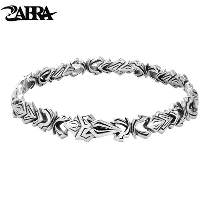 Silver Bracelet, Dragon Knight Retro Niche Design.