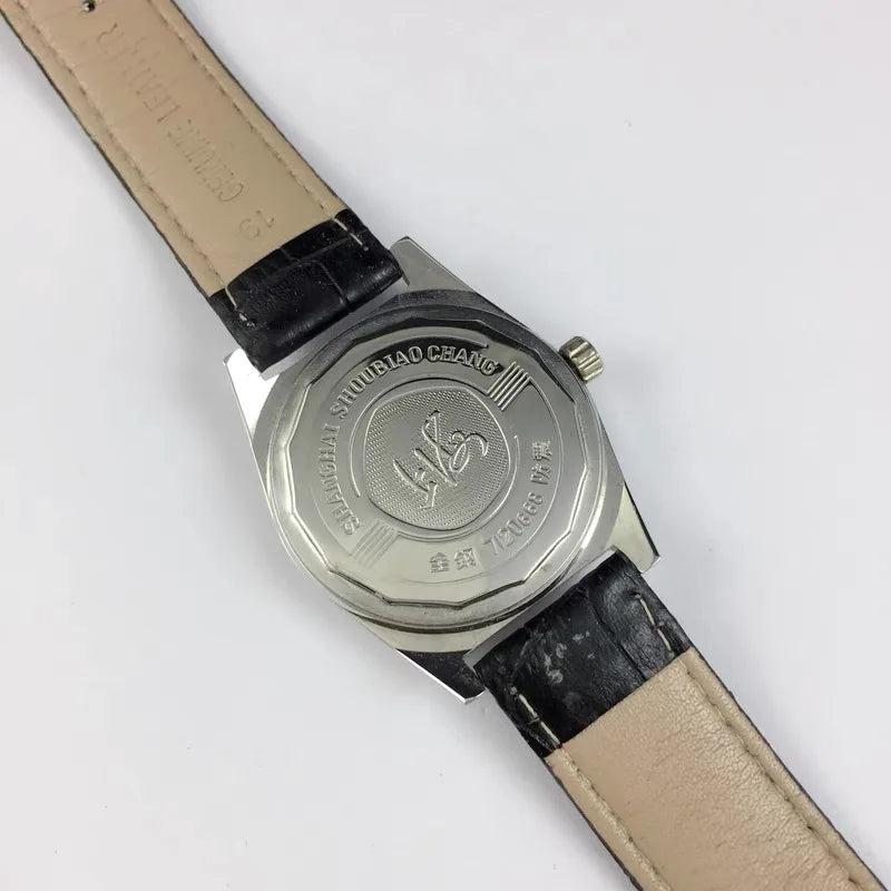 Shanghai Manual Mechanical Watch for Men Hand Wind Wristwatch.