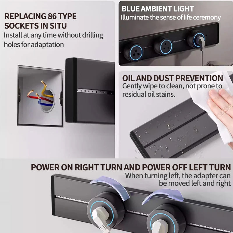 &nbsp;Wall Power Rail Socket