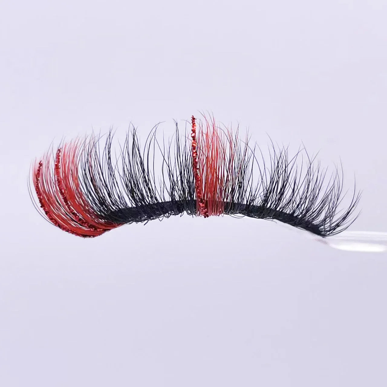 New glitter ombre Colored Lashes 20MM Mink Lashes Wholesale Dramatic Colorful Natural Eyelashes Extension Make up Fake Eyelashes