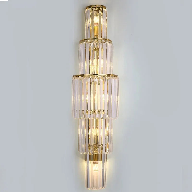 Crystal Wall Lamp For Hotel Lobby, Club, Hall, Luxury Villa, Living Room, Bedroom.