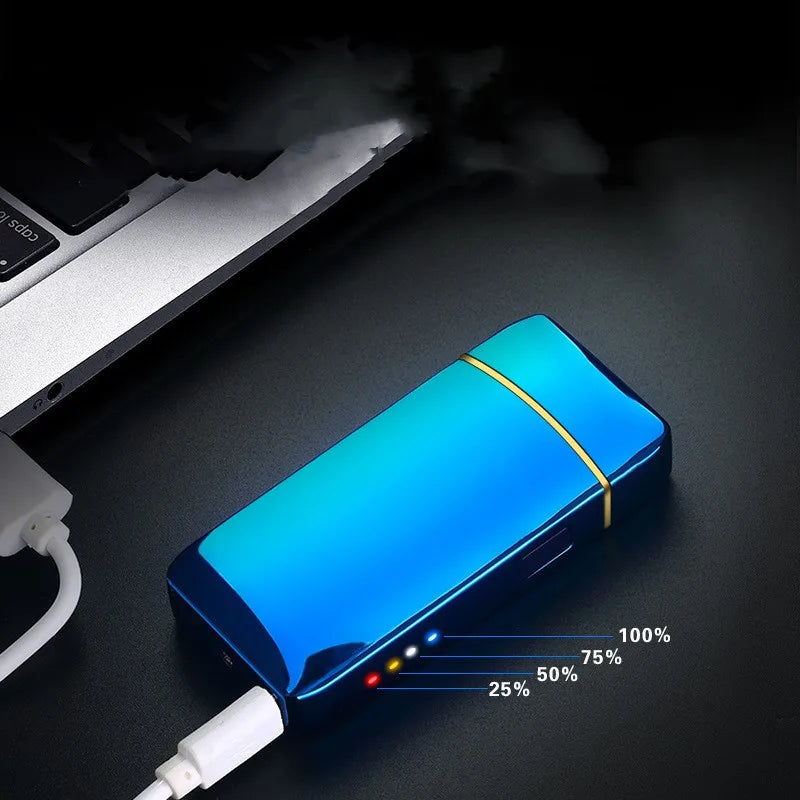 Hot Electric Windproof Metal Lighter Double Arc.