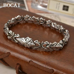 Silver Punk Fashion Rock Bracelet Men's