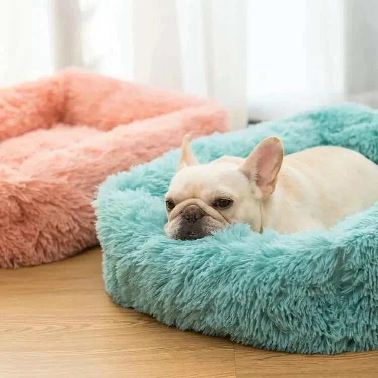 Rectangle Plush Dog Bed Winter Warm Mat