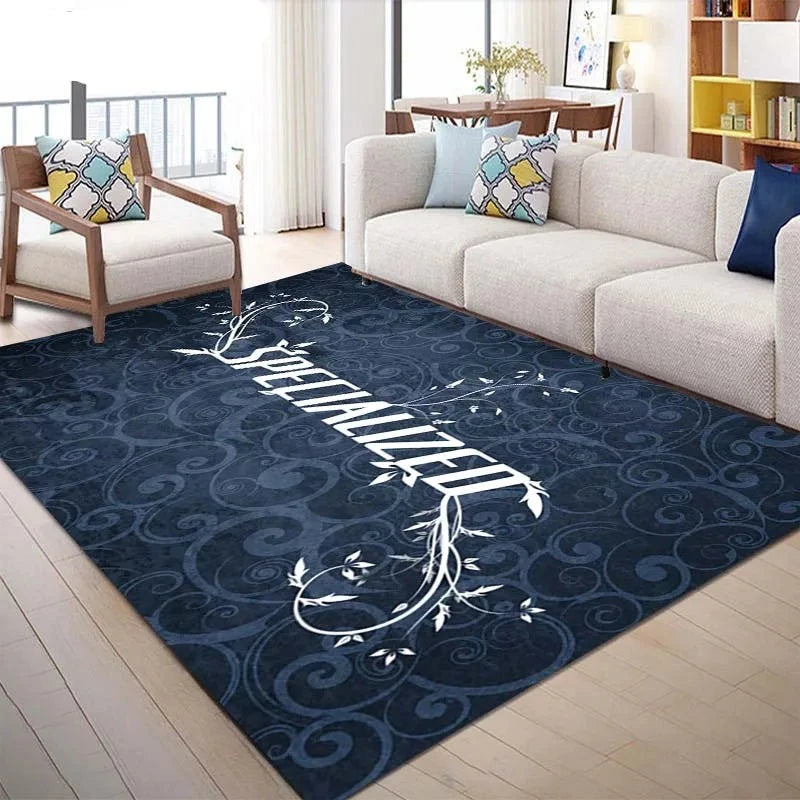 Fashion Art Print S-specialized Bicycle Logo Carpet Living Room Tea Table Sofa Kitchen Table Floor Mat Bedroom Non slip Rug Gift