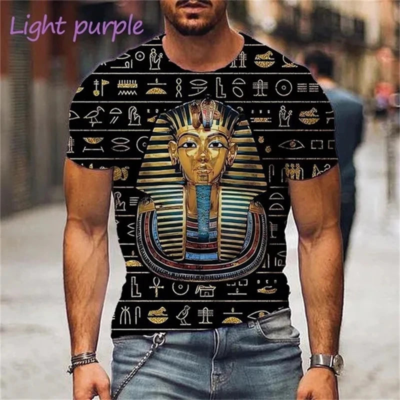 Egyptian Pharaoh 3D Printed T-Shirt Personality Ancient Horus Egyptian God Eye Egyptian Pharaoh Fashion Unisex Streetwear TShirt