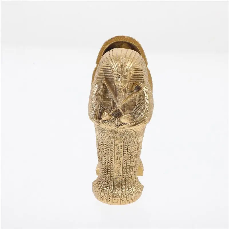 Golden Sarcophagus With Mummy Figurine Set.