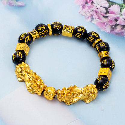 Dragon Bracelets for Men Women 18K Plated Gold