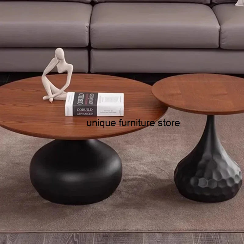 Luxury Nordic Coffee Table Round Minimalist Italian Center Side Table Dinner Writing Service Mesas Bajas Living Room Furniture